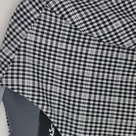 Lulu's penny black and white gingham knotted sheath dress size small - Picture 9 of 15